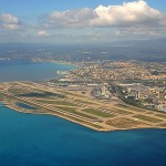 Aeroporto de Nice, como visto a partir do ar
