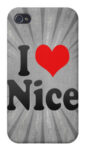 An iPhone cover that says I heart Nice