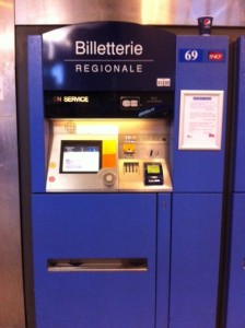 Ticket machine at the train station