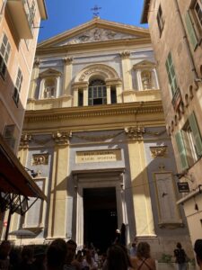 Exterior of the Church du Gesu in Old Nice