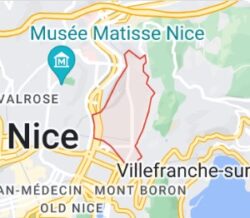 Map of Saint Roch neighborhood in Nice