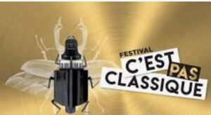 2024 poster with weird flying bug made out of a piano with wings